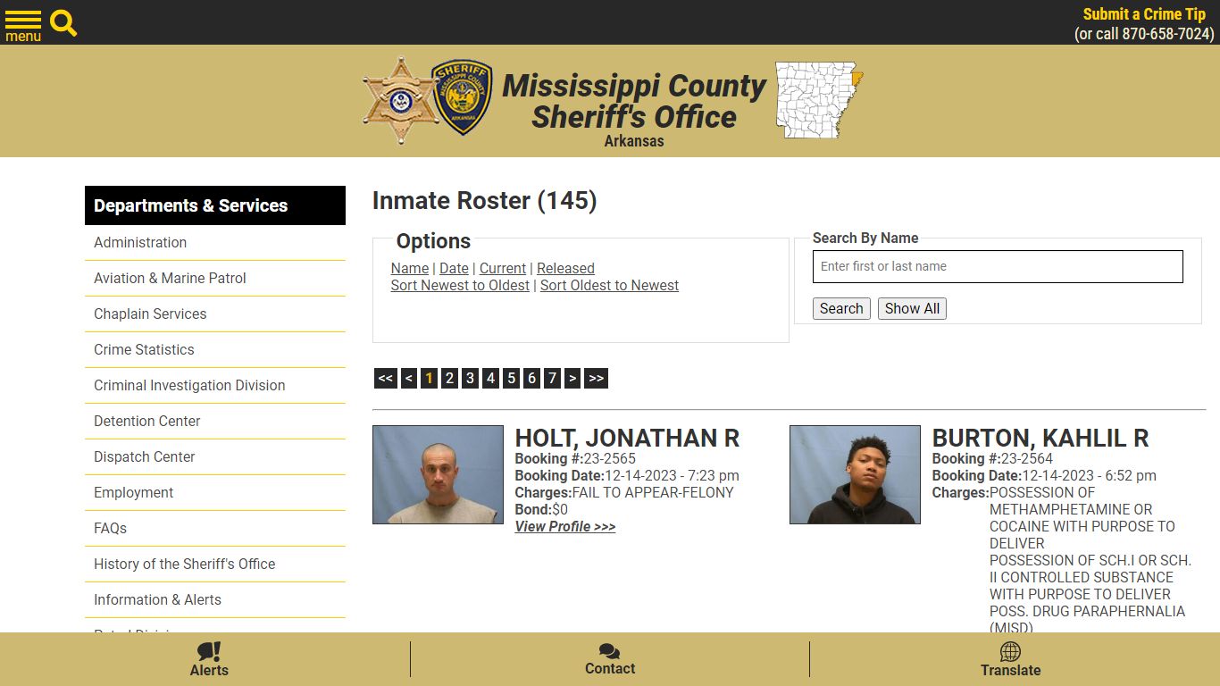 Inmate Roster - Current Inmates Booking Date Descending - Mississippi ...